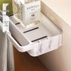 Wall-Mounted Kitchen Sponge Holder & Dish Soap Shelf with Drip Tray