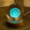 1 Pc 3D Laser Dandelion Carved Crystal Ball Light, Nightlight Decoration, Holiday Party, Classmate Award Anniversary Souvenir