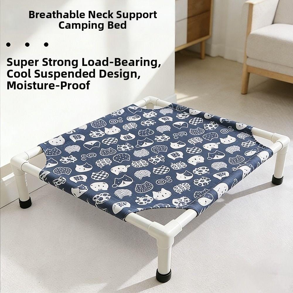 Comfortable Pet Camping Bed Detachable Pet Cool Nest Cat Lounger Cat Elevated Bed  Travel Portable