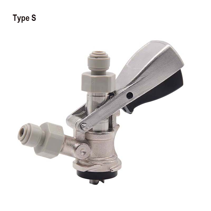 Draft Beer Homebrew Keg Coupler Beer Dispenser Type S/D/A/G Brass Body Stainless Probe Hose Barb Push In Fitting 7