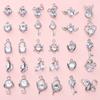 Alloy Zircon Love Butterfly Snowflake Pendant DIY Beaded Handmade Bracelet Necklace Ornament Accessories