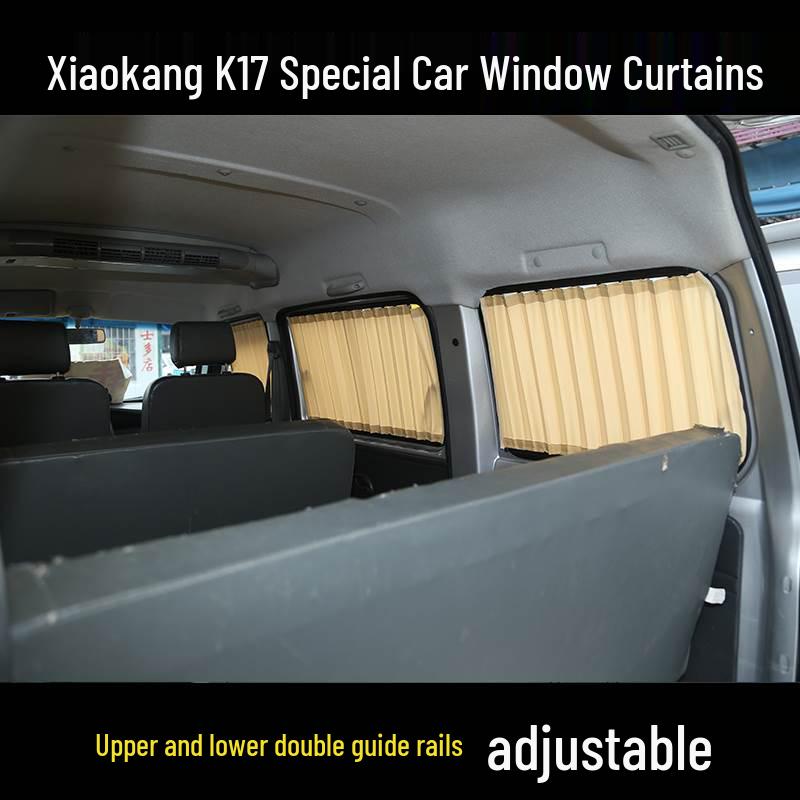 Aluminum Alloy Dual Guide Rail Sunshade Curtains for Dongfeng Xiaokang K17 Side Windows