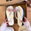 Cute cartoon flip-flops women's summer wear 2025 new fashionable versatile non-slip slope and beach pinch sandals