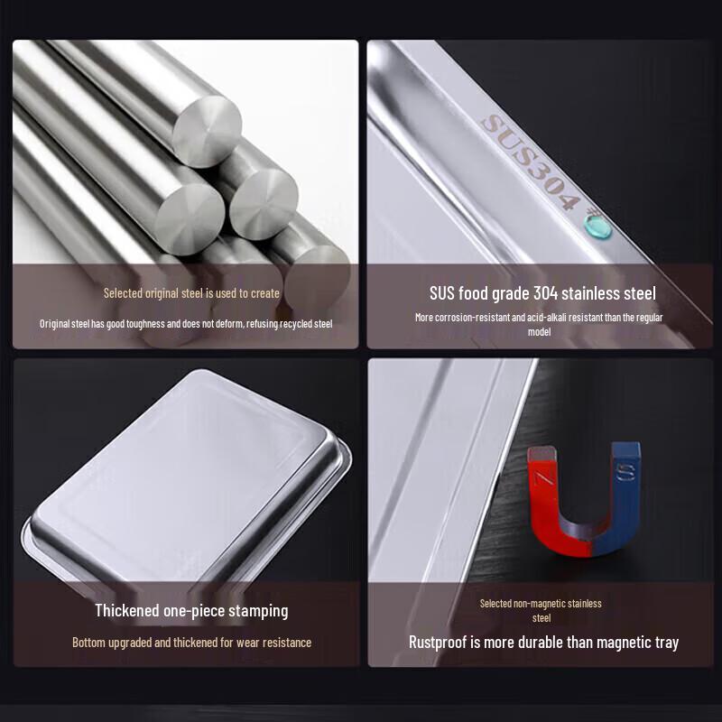 304 Stainless Steel Rectangular Serving Tray