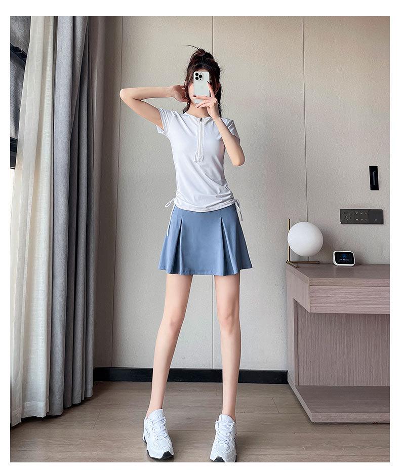 Women's Summer 2025 Quick-Dry Badminton & Tennis Outfit - Short Skirt Fitness & Yoga Suit