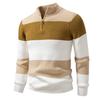 Quarter Zip Sweater for Men Fall Winter Slim Fit Knit Mock Neck Half Zip Long Sleeve Ribbed Sweaters Men's Business Casual Warm Golf Pullover Tops