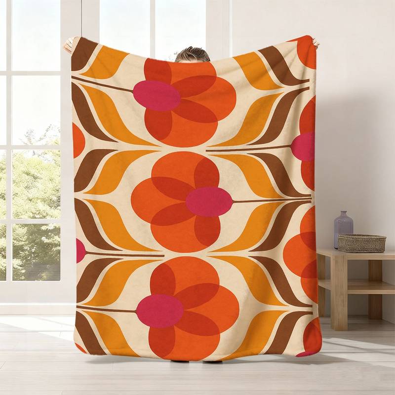 

Bauhaus Geometric Exhibition Throw Blanket, Soft Cozy Flannel Blanket for Couch Sofa Bed, Mid-Century Modern Art Lover Gift 150x130cm
