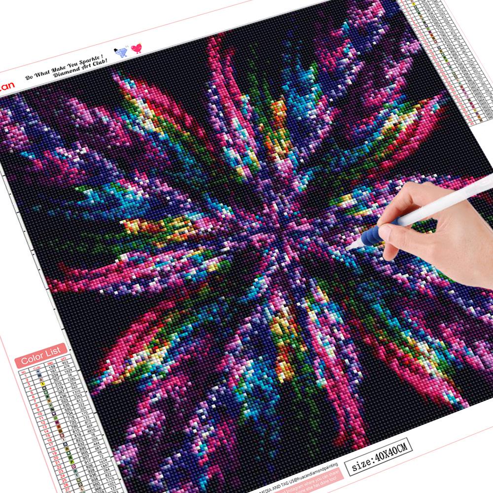 

Набор алмазной мозаики полной выкладки круглыми стразами 5D Мандала для домашнего декора 40*40 cm