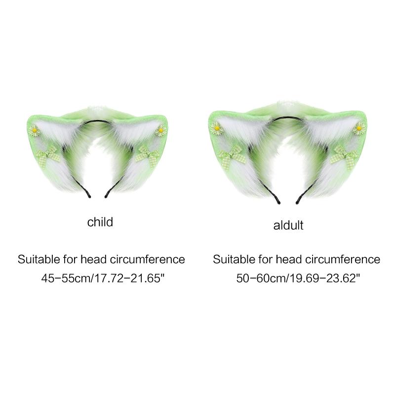 Oreilles de Renard Mignonnes Bandeau Durable pour Cheveux Bandeau pour Femmes Diffusion en Direct pour Bandeau pour Rave Halloween Cosplay Accessoires de Cheveux