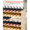 SucceBuy 96 Bottle Stackable Modular Wine Rack 8-Tier Floor Freestanding Wine Storage Rack For Kitchen Cellar and Bar Natural