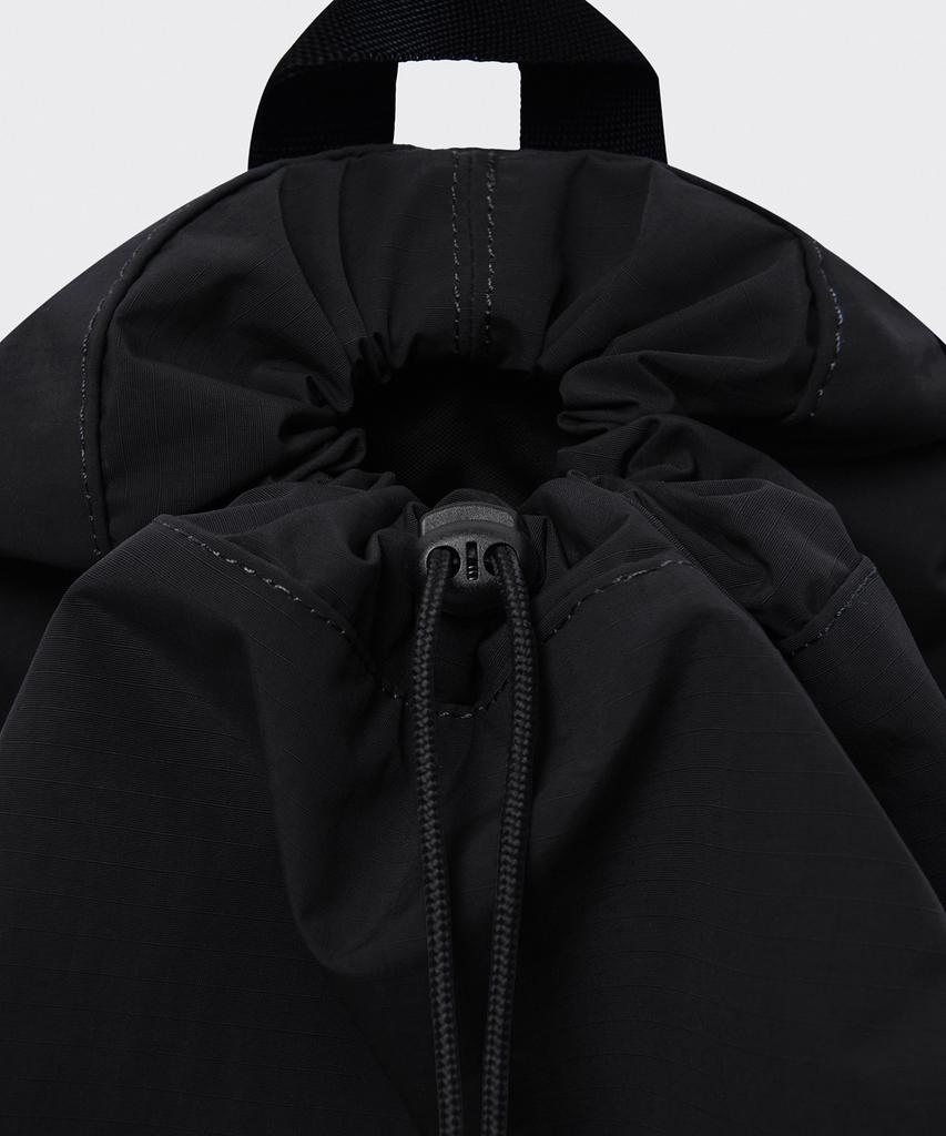 Musinsa Standard Ripstop Mesh Pocket Drawstring Backpack [Black]