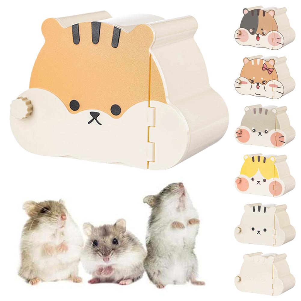 Cartoon Small Pet Cage For Small Pet Hedgehog Hamster Hideout House Cute Hamster Hide Cave Hamster Cage Accessories