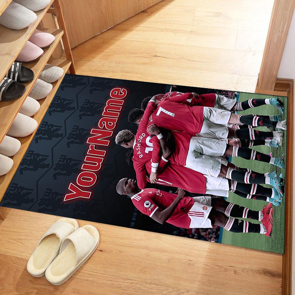 Manchester Customizable Name Floor Rug Office Rug Suitable for Dining Room Study room Hallway Decorate room Antislip Carpet Decorate Offices