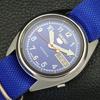 USED VINTAGE SEIKO 5 AUTOMATIC 7009A JAPAN MENS BLUE COLOR DIAL WATCH A434607-2 R121-a434607