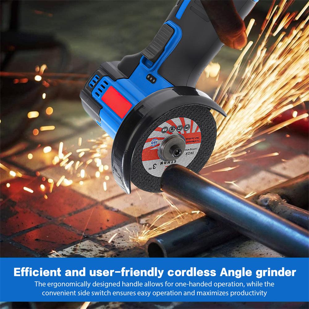 550W 12V Mini Electric Angle Grinder Handheld Cordless Rechargeable Cutting Grinding Polishing Machine With 2PCS Battery