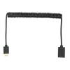 1.8m Mini HD Output Adapter 4K At 60Hz OD3.2mm PVC and Metal Male To Female Coiled Cable for TVs Tablet