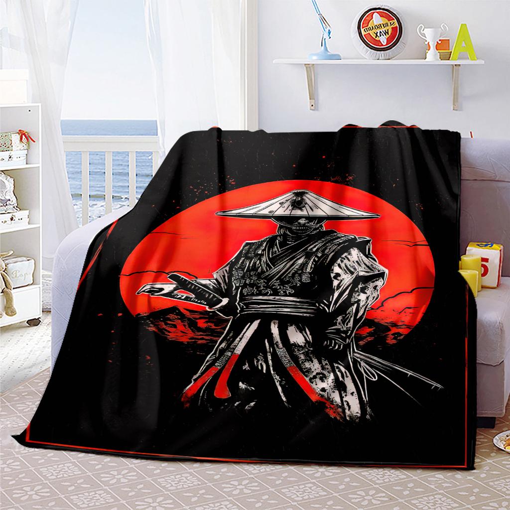 1PC Samurai Warrior Cosplay Costume Blanket Soft Comfortable All Seasons Perfect Sofa Office Travel Home Gift Idea