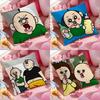 BBbangbbangs DDiary Cartoon Pillow Case Soft Plush Fabric DoubleSided Printed Cushion Cover Warm Winter Sofa Pillow Case