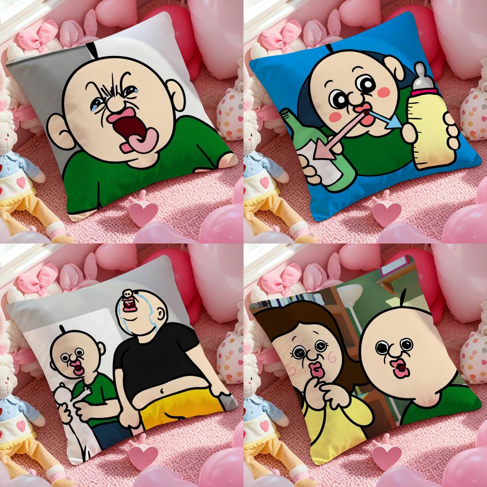 BBbangbbangs DDiary Cartoon Pillow Case Soft Plush Fabric DoubleSided Printed Cushion Cover Warm Winter Sofa Pillow Case