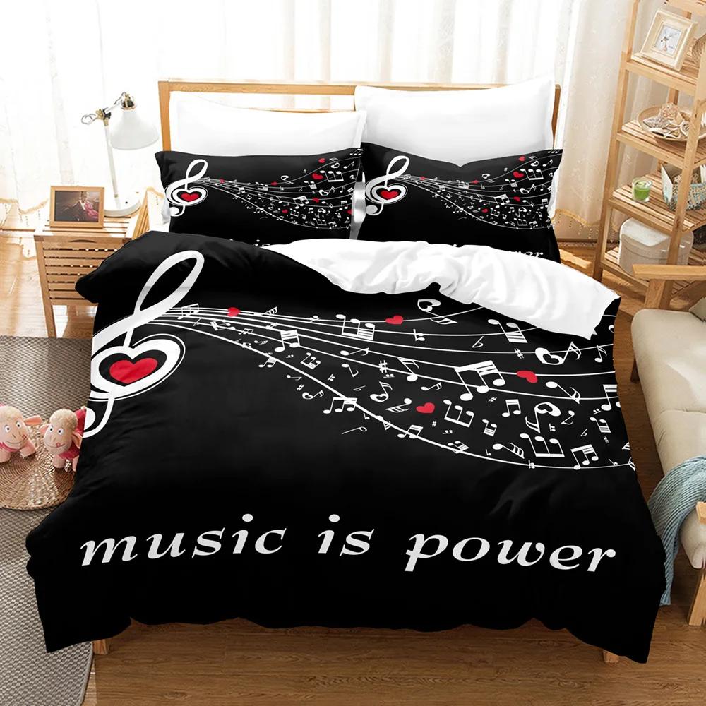 Bedding Set Adults Winter Music, Guitar Quilt Cover Set Kids,twin Full Queen King Bedroom Set  Home Textile Housse De Couette