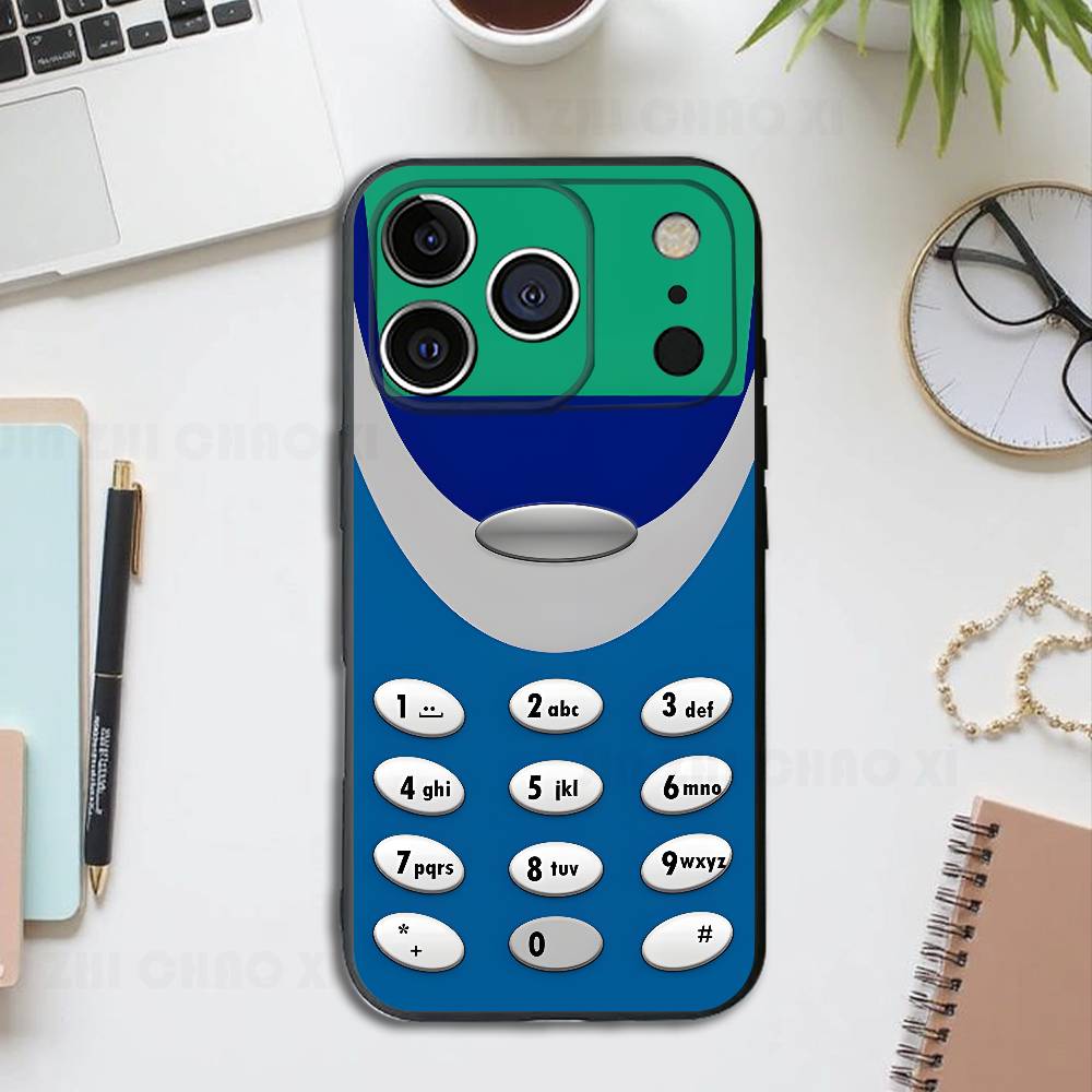 Old Phone Screen Silicone Phone Case For IPhone 17 16 15 14 13 12 11 X XS Plus Pro Max Shockproof Soft Cover