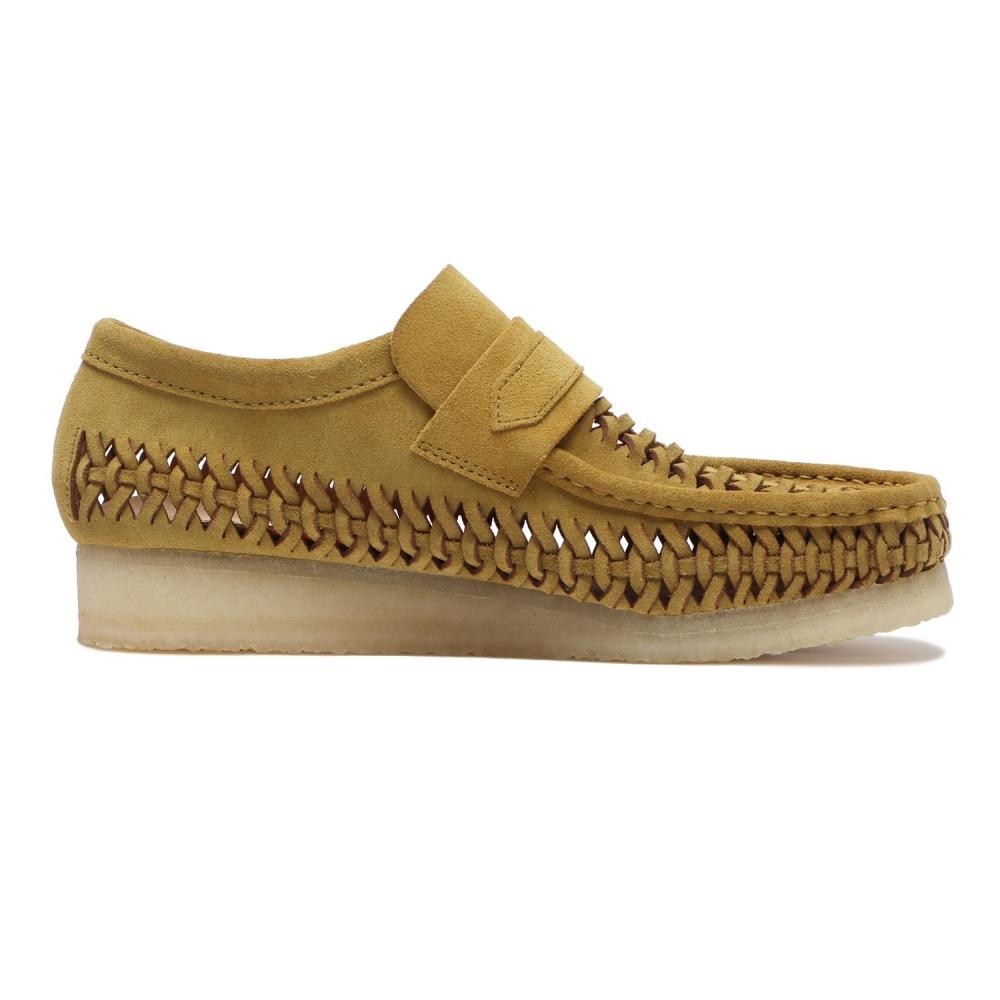 Clarks Wallabee Loafer Weave 26175778 Olive Suede