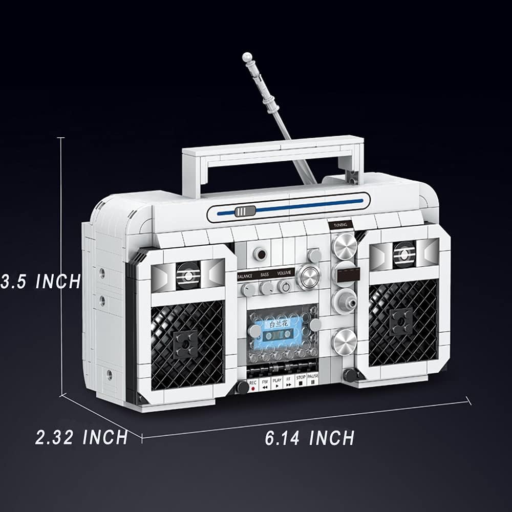 Adult Building Set, Classic Retro Series Radio Mini Blocks Building Blocks Toy Set, Home Decoration Best Gift for Adult, Teens 645PCS