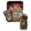 Tin Box Embroidery Kit Horror Themed Cross Stitch Kit Vintage Sewing Kit Halloween Embroidery Craft Set Gift for Embroidery Enthusiast