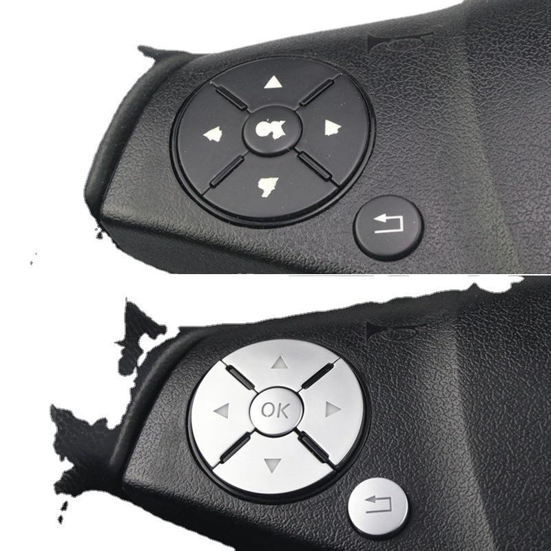 Compatible Steering Wheel Button Stickers for Mercedes-Benz S-Class/R-Class: S300, S600, R350, R400.