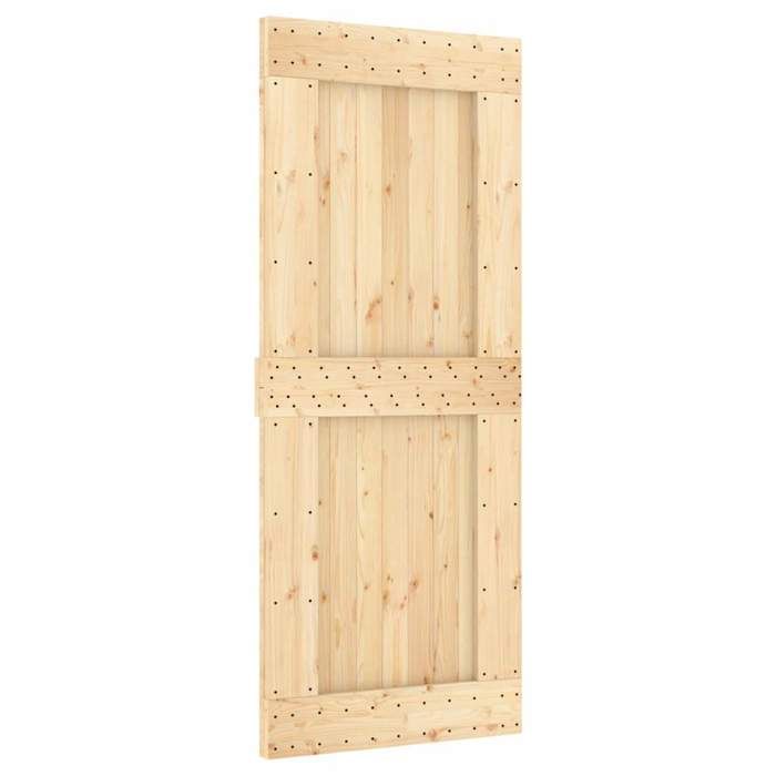 VidaXL Sliding Door and Hardware Kit 85x210 Cm Solid Pine 3332726
