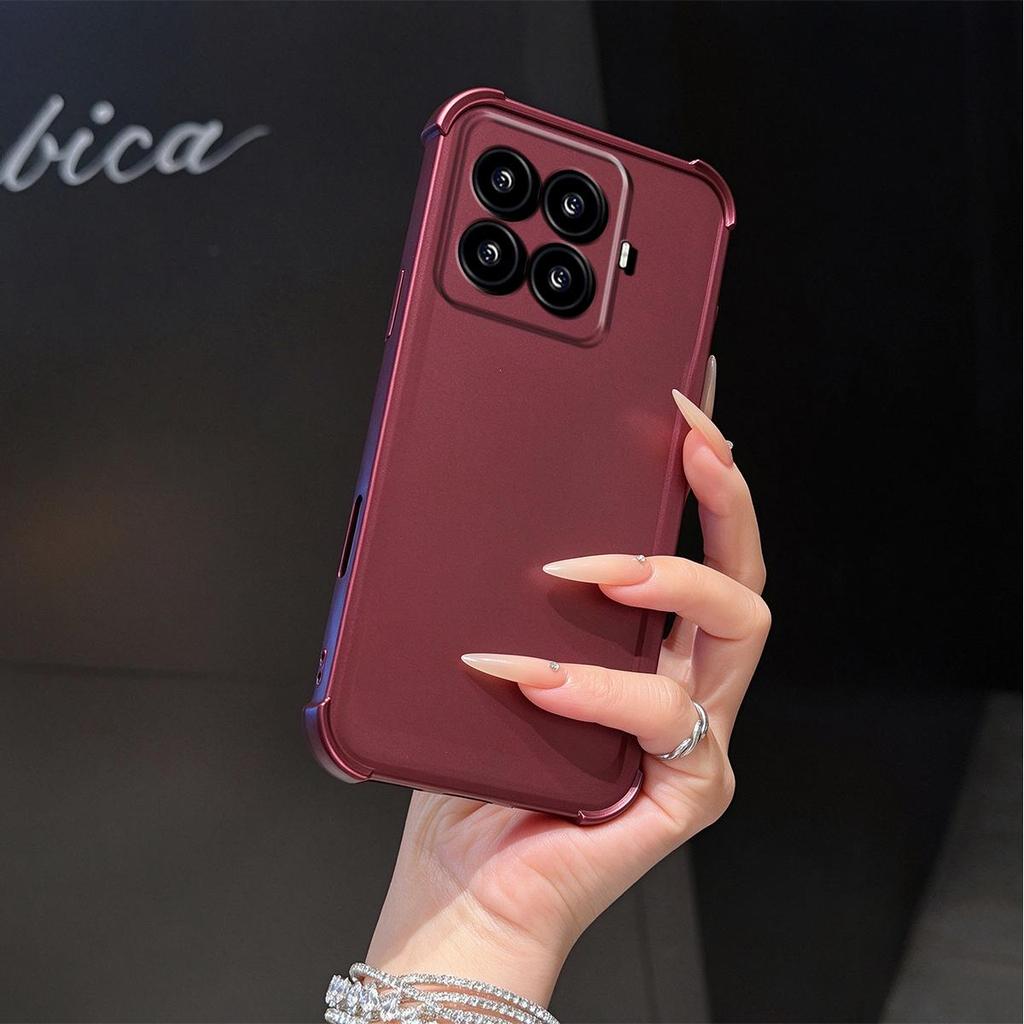 Anti-Drop Airbag Bumper Phone Case for Xiaomi 15T Pro Luxury Titanium Metallic Cover