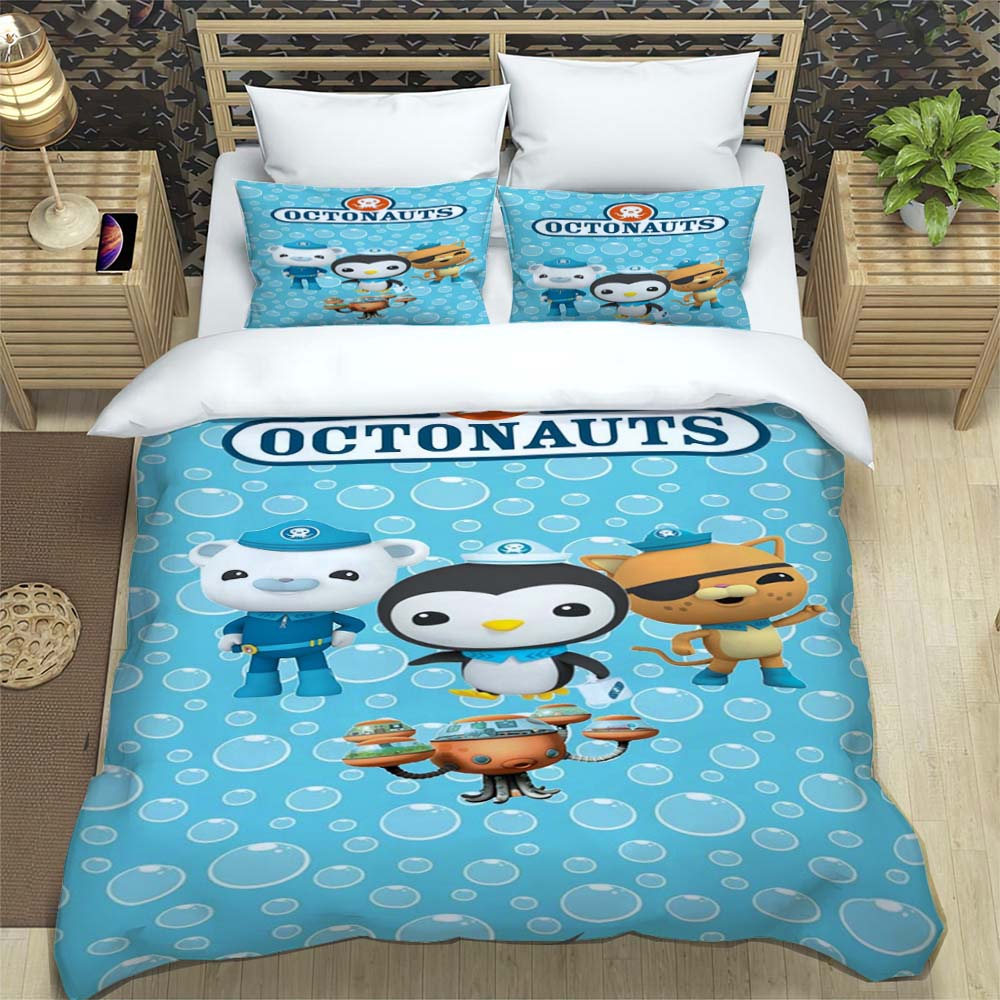 3D Octonauts Bedding Sets, Duvet Covers and Pillowcases, Bedroom Decor, Children's Gifts, Adult Single/double Beds.
