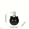 Cute Cat Ceramic Soap Dispenser, Pressed Bottle Set for Bathroom Counter Top, Hand Sanitizer & Lotion Container