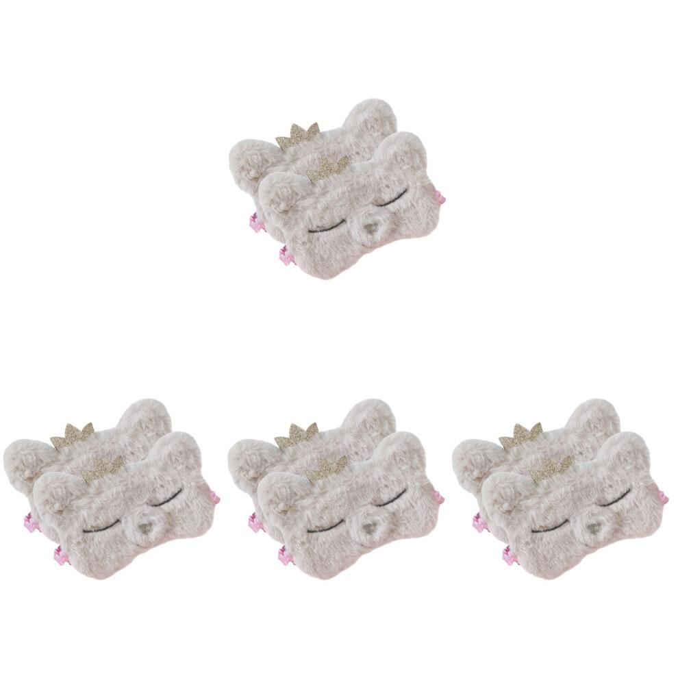 8pcs Fluffy Sleep Mask For Children Girls Colorful Eye Mask