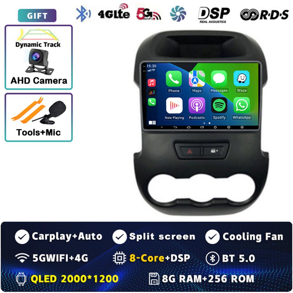 Android 14 Carplay Car Radio For Ford RANGER F-250 2011 - 2014 Multimedia Video Player Navigation GPS Stereo 2Din DVD Head Unit