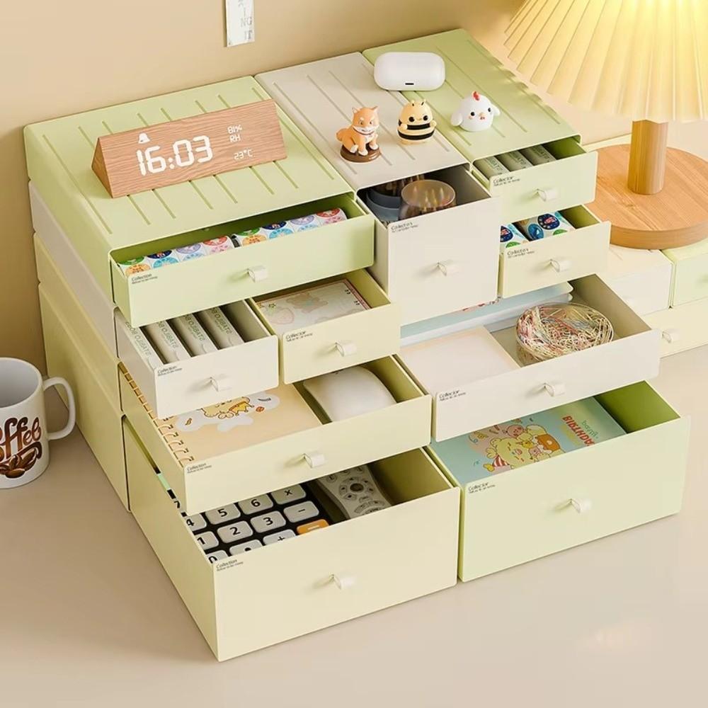 Drawer-style Cosmetic Storage Boxes Multifunctional Large Capacity Dressing Table Organizers Storage Boxes