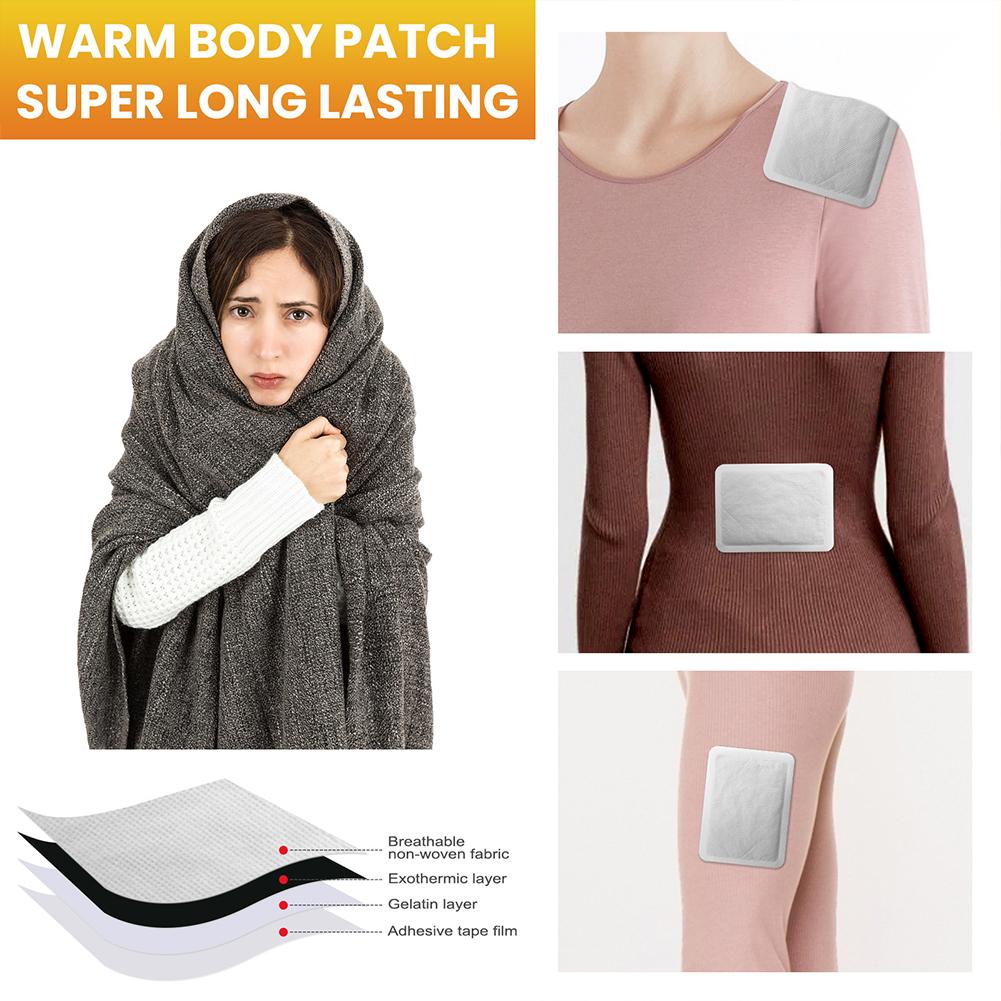 2-50X Hand Body Hot Pack Disposable Heating Pad Long Lasting Heating Pack Odorless Self Adhesive For Winter Outdoor Activities