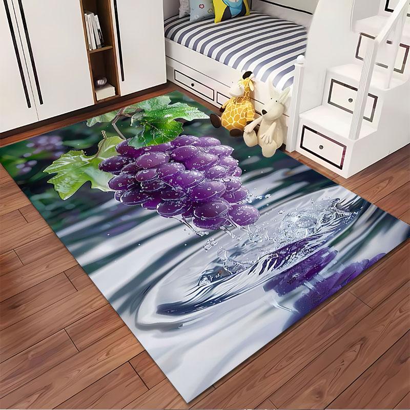 Purple Grapes with Water Ripples suitable as a non-slip mat for the living room or bedroom sofa
