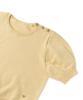 WITHOUT SUMMER Slim Button Half Knit_Butter