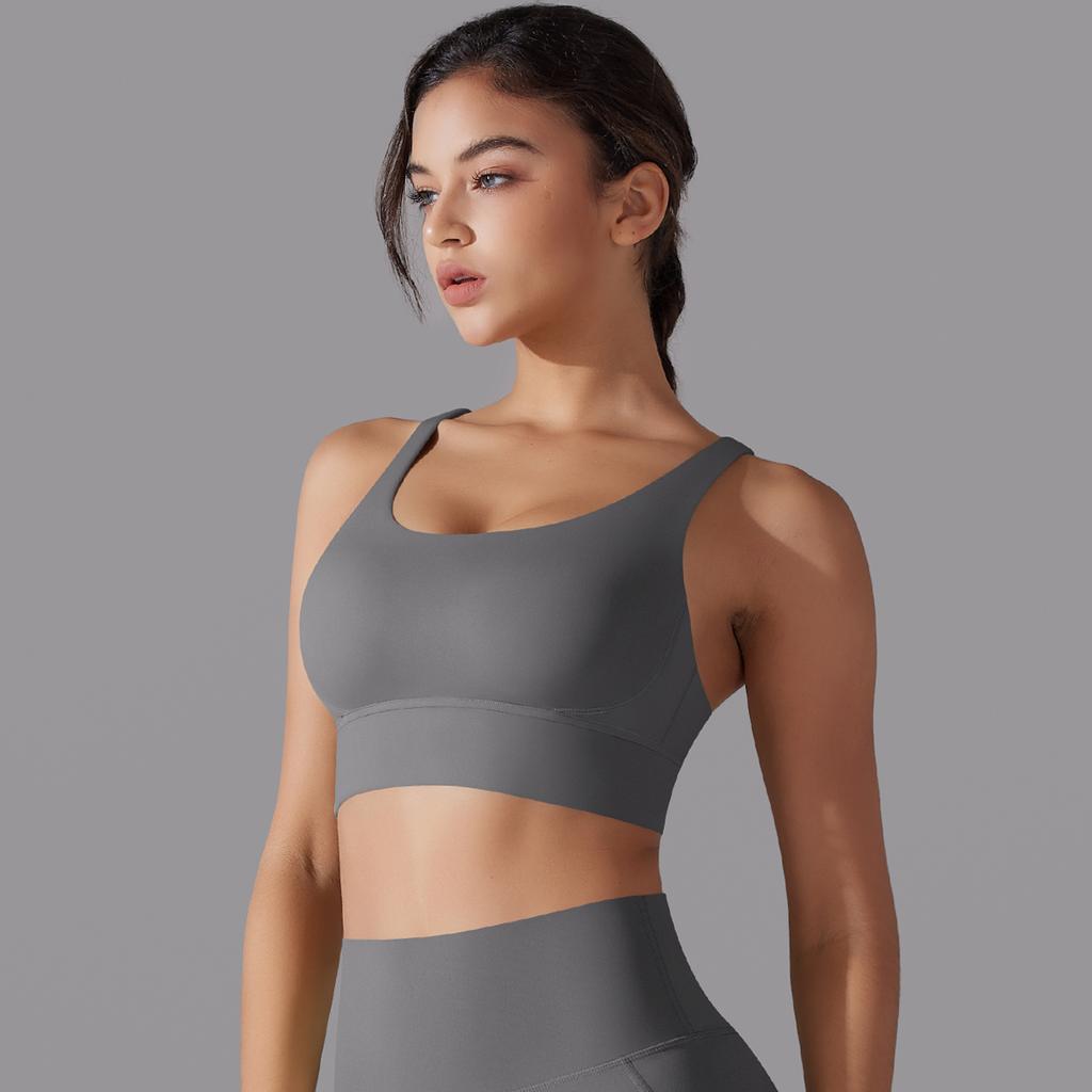 Nessaj Pustende Løpesportsvest Kvinner Push Up Yoga BH Back Cross Gym Fitness Undertøy