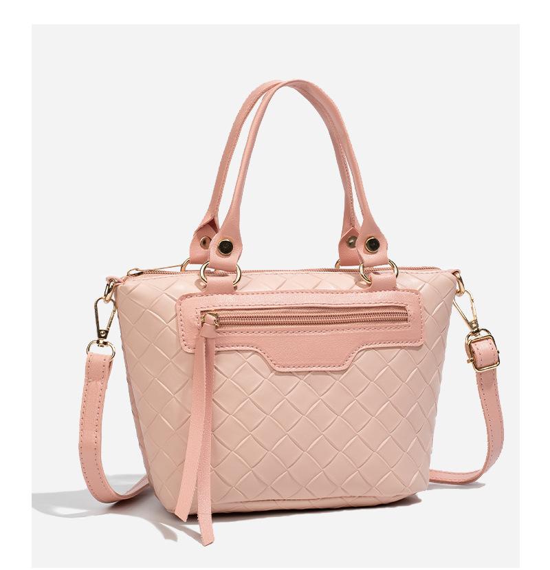 Women's bag new simple handbag plaid one shoulder fashion trend bag messenger bag one piece