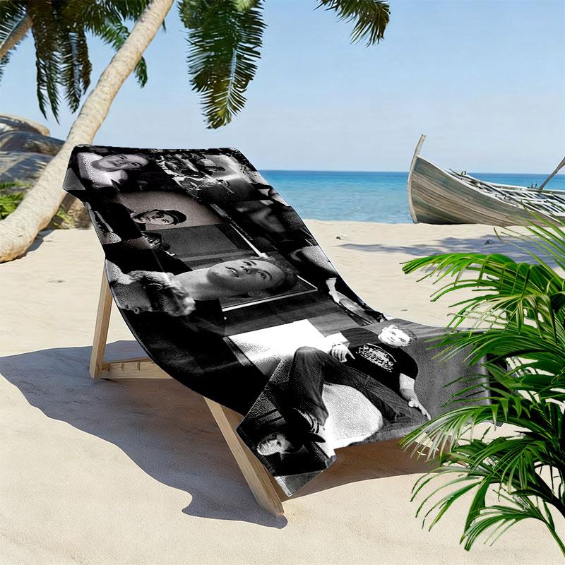 Gustav Schafer Print Beach Towel, Large Soft Quick Dry Towel for Beach Camping Swimming