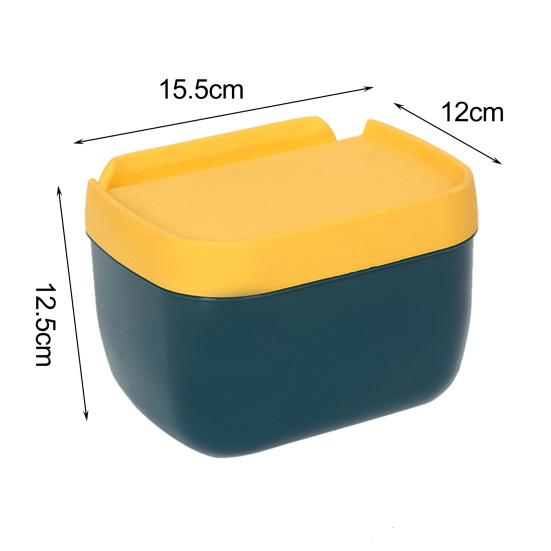 Cutie de hârtie igienică PP fără perforanță Cutie multifuncțională de montare pe perete pentru baie