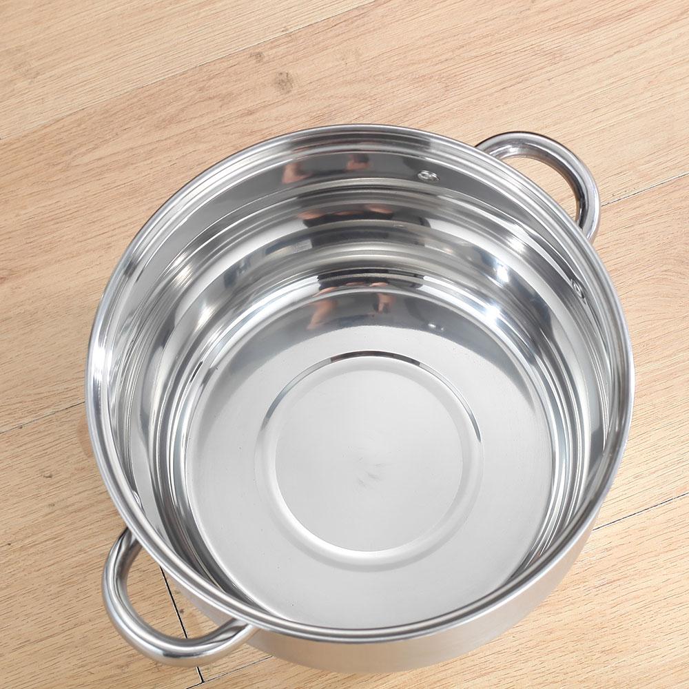 1pc Stockpot with Glass Lid, Stainless Steel Stockpot, Multipurpose Soup Pot, Cooking Pot, Sauce Pot for Chili, Pasta, Curries,