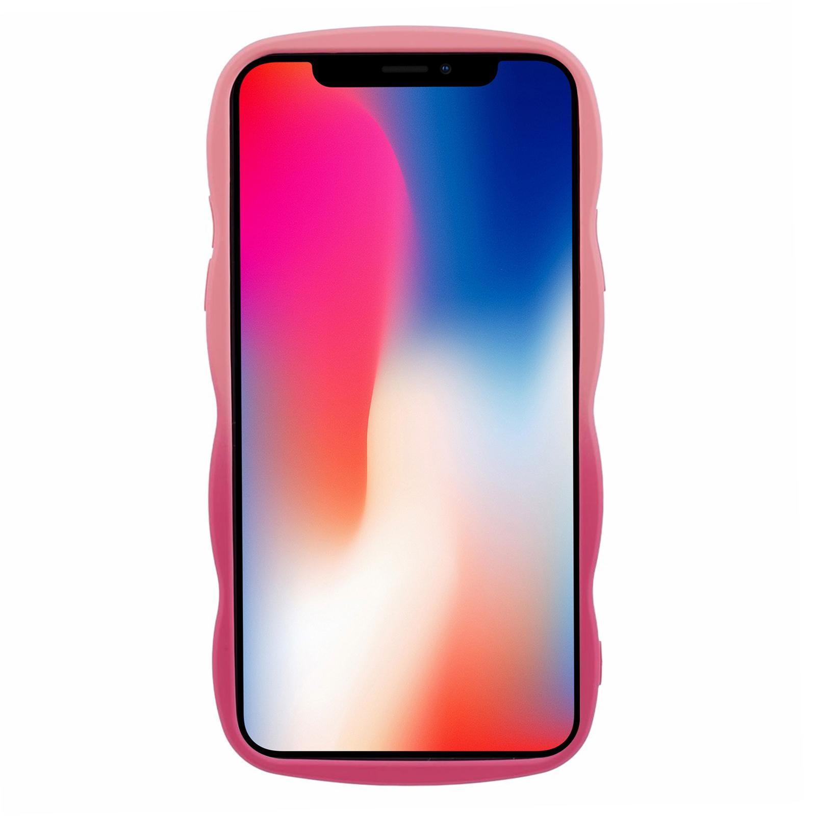 

JTW Series for iPhone 11 Case Rubberized TPU Gradient Phone Cover Pink+Rose