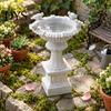 European Classical Bird Bath 3D Printed Mini Fountain with Simulated Stone Texture for Doll House Landscaping Micro Landscape Garden and Decoration,