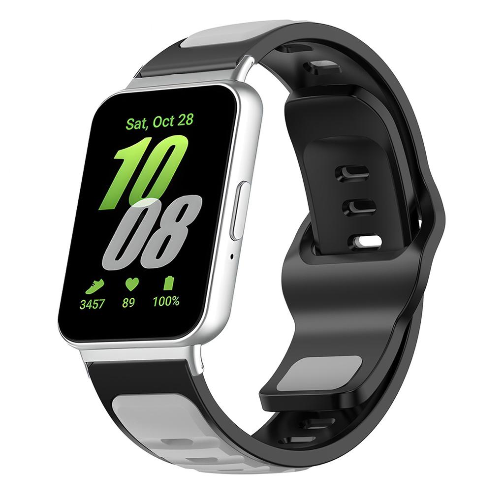 Two Tone Silicone Band For Samsung Galaxy Watch Fit 3 Sport Strap For Galaxy Fit3 Adjustable Smartwatch Breathable Bracelet