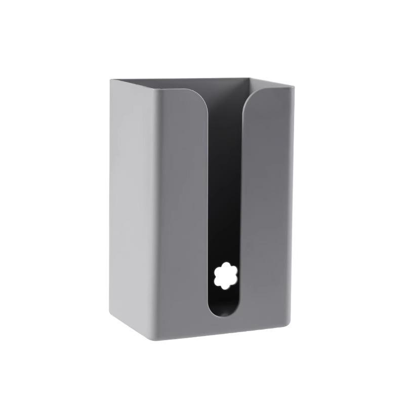 Wall-Mounted Punch-Free Tissue Box with Shelf for Kitchen, Bathroom, and Living Room Storage