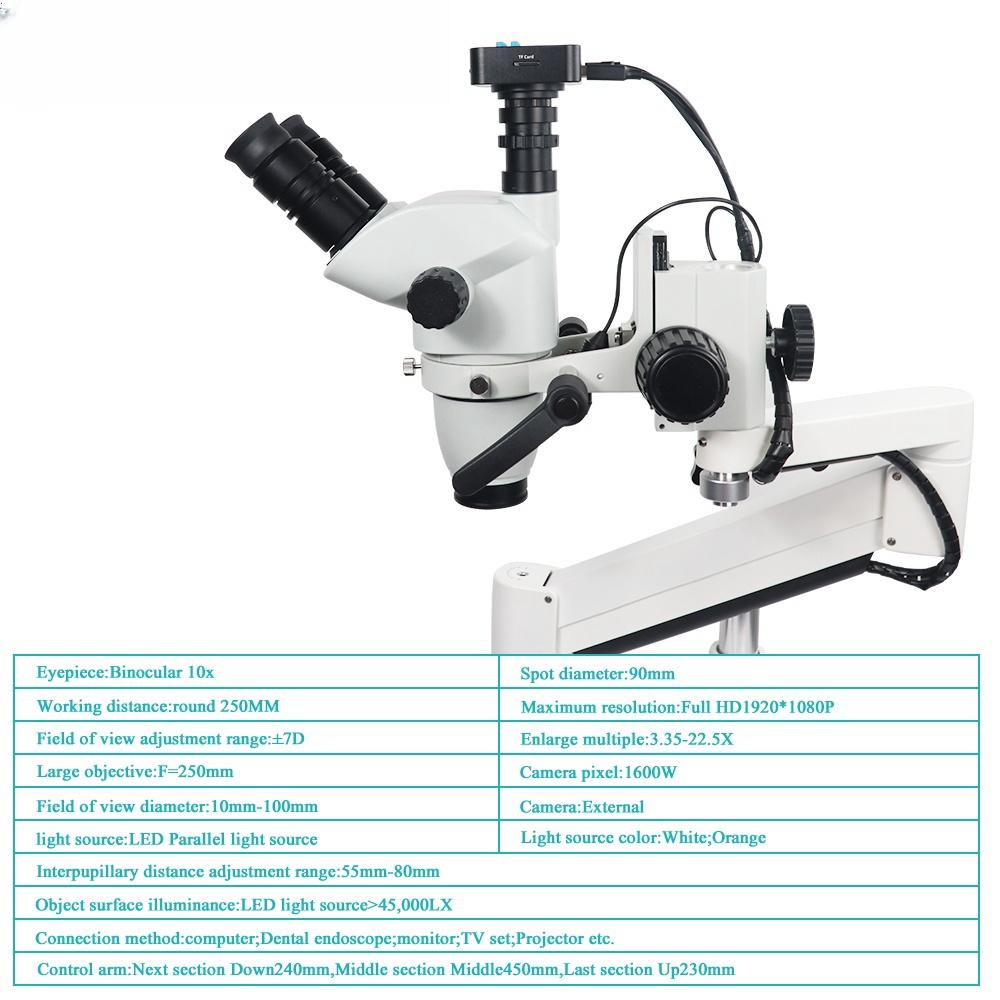 Dental Operating Microscope Portable Surgical Microscope/Endodontic Microscope With Camera Zoomable 16 Mega Customization