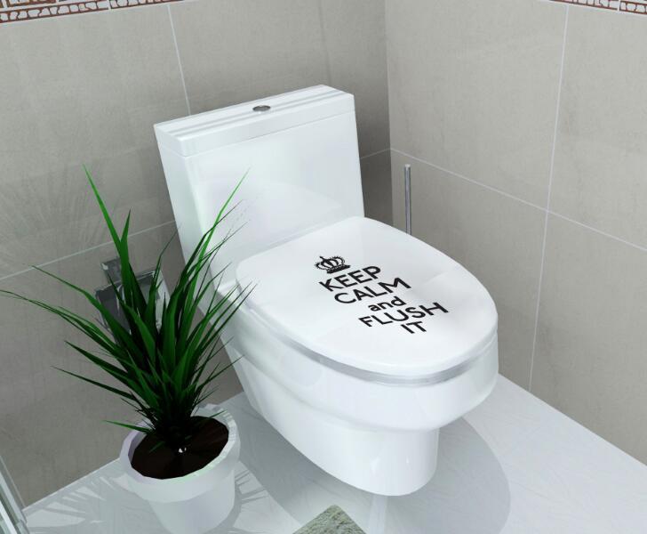 1pc 3D Toilet Seat Wall Sticker Art Wallpaper Bathroom Decals Self-adhesive Removable Toilet Lid Sticker Home Decor Accessories